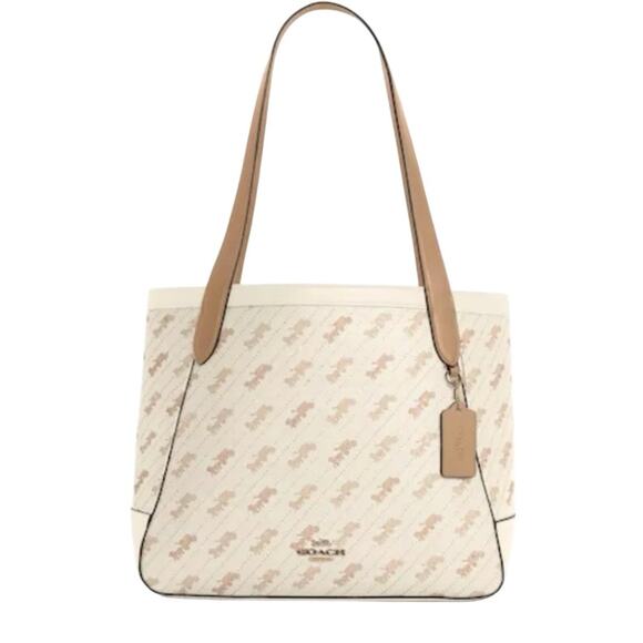 Coach Tote With Horse And Carriage Dot Print Style ✨ - Picture 1 of 9